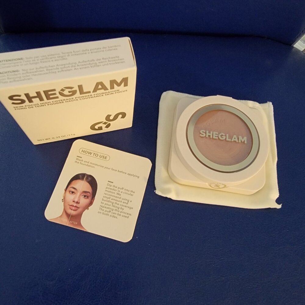 Sheglam Skin Focus High Coverage Powder Foundations Saddle NIB